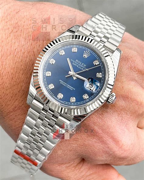 rolex datejust 41 blau diamant|rolex datejust 41 reference numbers.